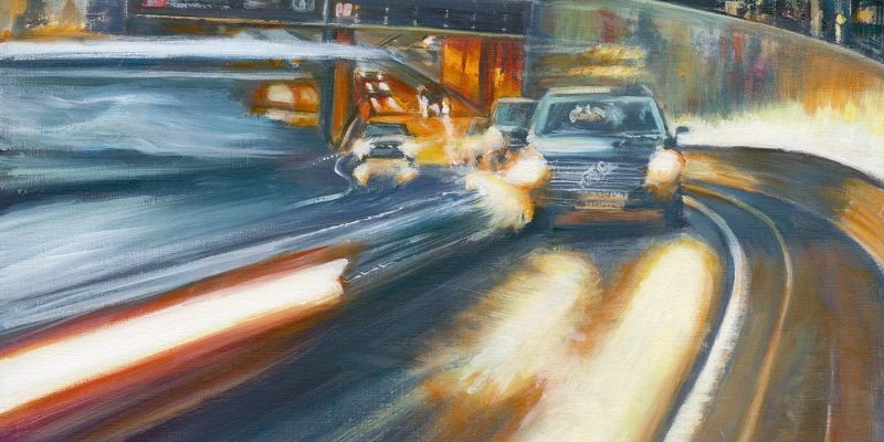 Bristol Street Underpass. Oil on canvas paper.