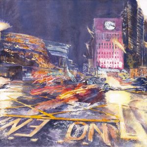 Watercolour- City Heat II- 53 x 59 cm